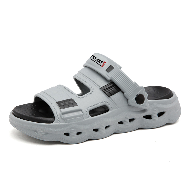 

JEANSWEST Пляжные сандалии мужские серые серо-черные, цвет Gray Black