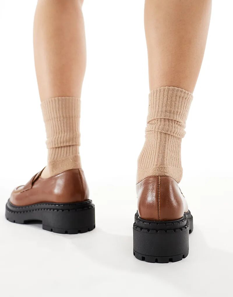 Массивные туфли Schuh Lawson из светло-коричневой кожи — фото 4