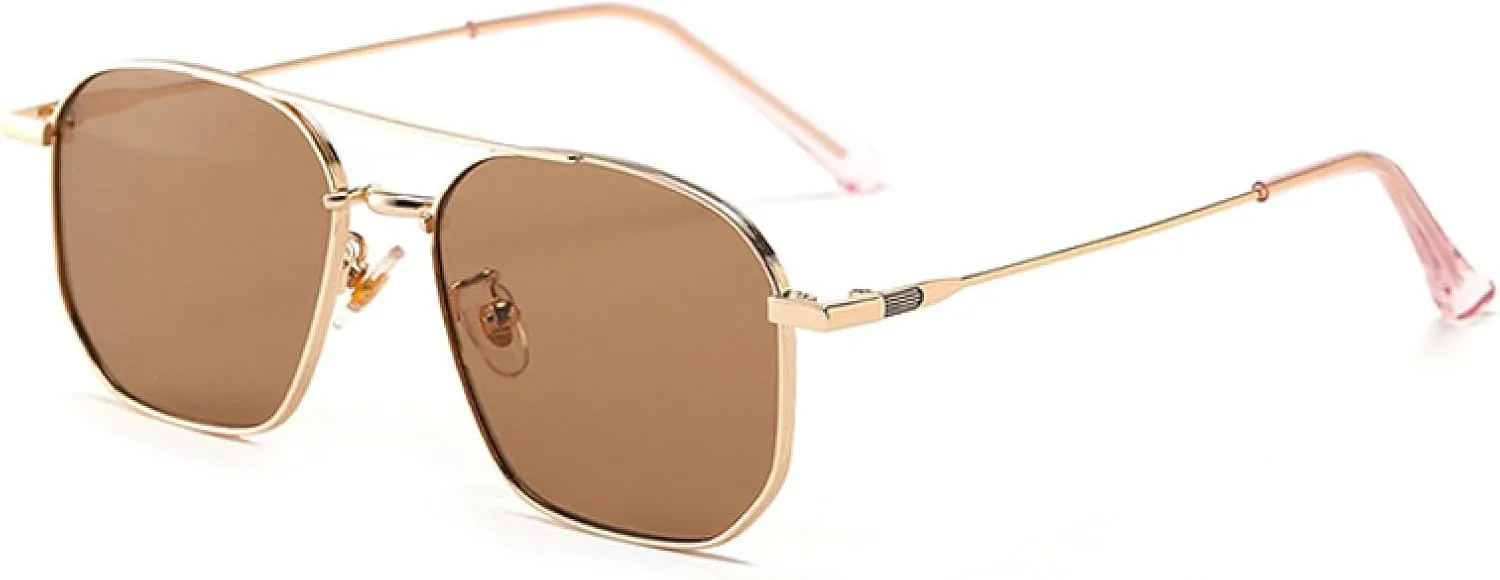 

Солнцезащитные очки с двойной перемычкой, металлическая оправа, женские, прозрачные линзы Ocean, защита от УФ-излучения UV400, мужские солнцезащитные очки DSVIGF, 04