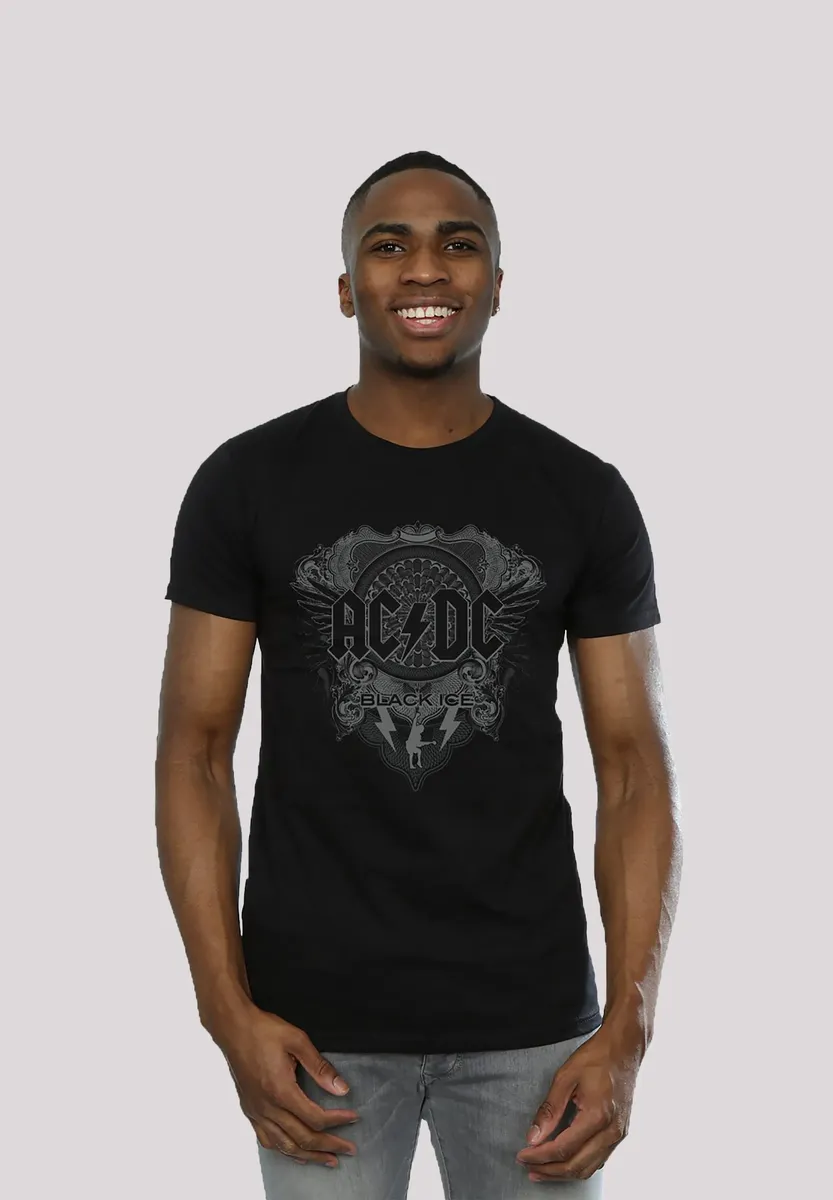 

F4NT4STIC Футболка "ACDC Black Ice для детей и мужчин", принт, черный