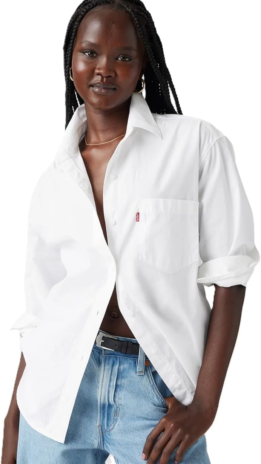 Блуза свободного кроя Harlie Boyfriend Shirt, Levi's, белый