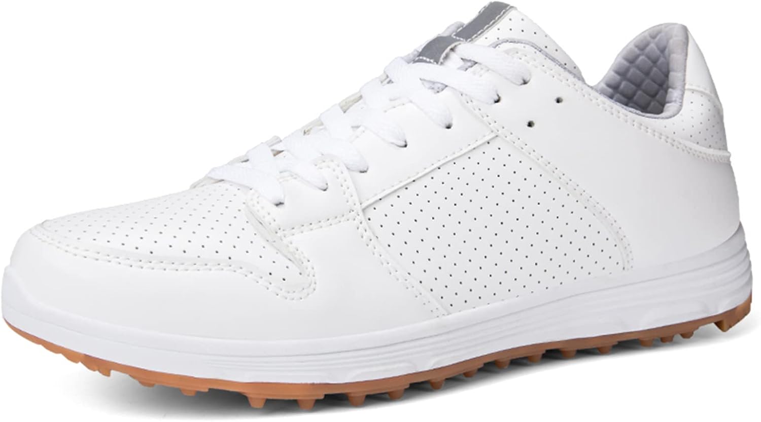 

Мужские гольф-туфли Cmadolrs Профессиональные водонепроницаемые тренировочные гольф-ботинки Легкие дышащие прогулочные обувь для улицы, белый
