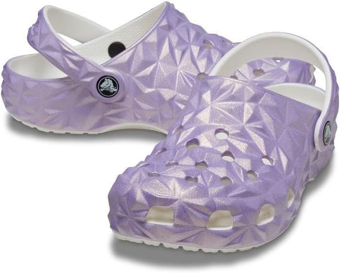 Унисекс сабо Crocs Classic Geometric, 12 Little Kid White/Iridescent — фото 4