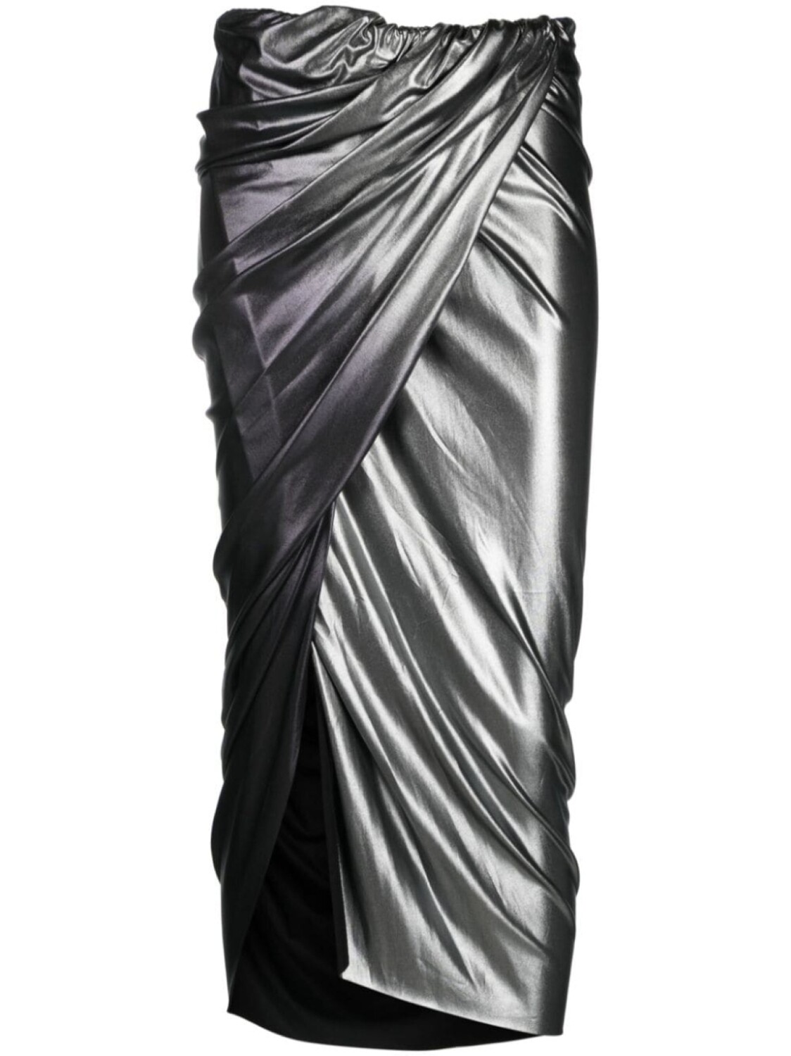 

Rick Owens Lilies платье миди с эффектом омбре и драпировкой, серый