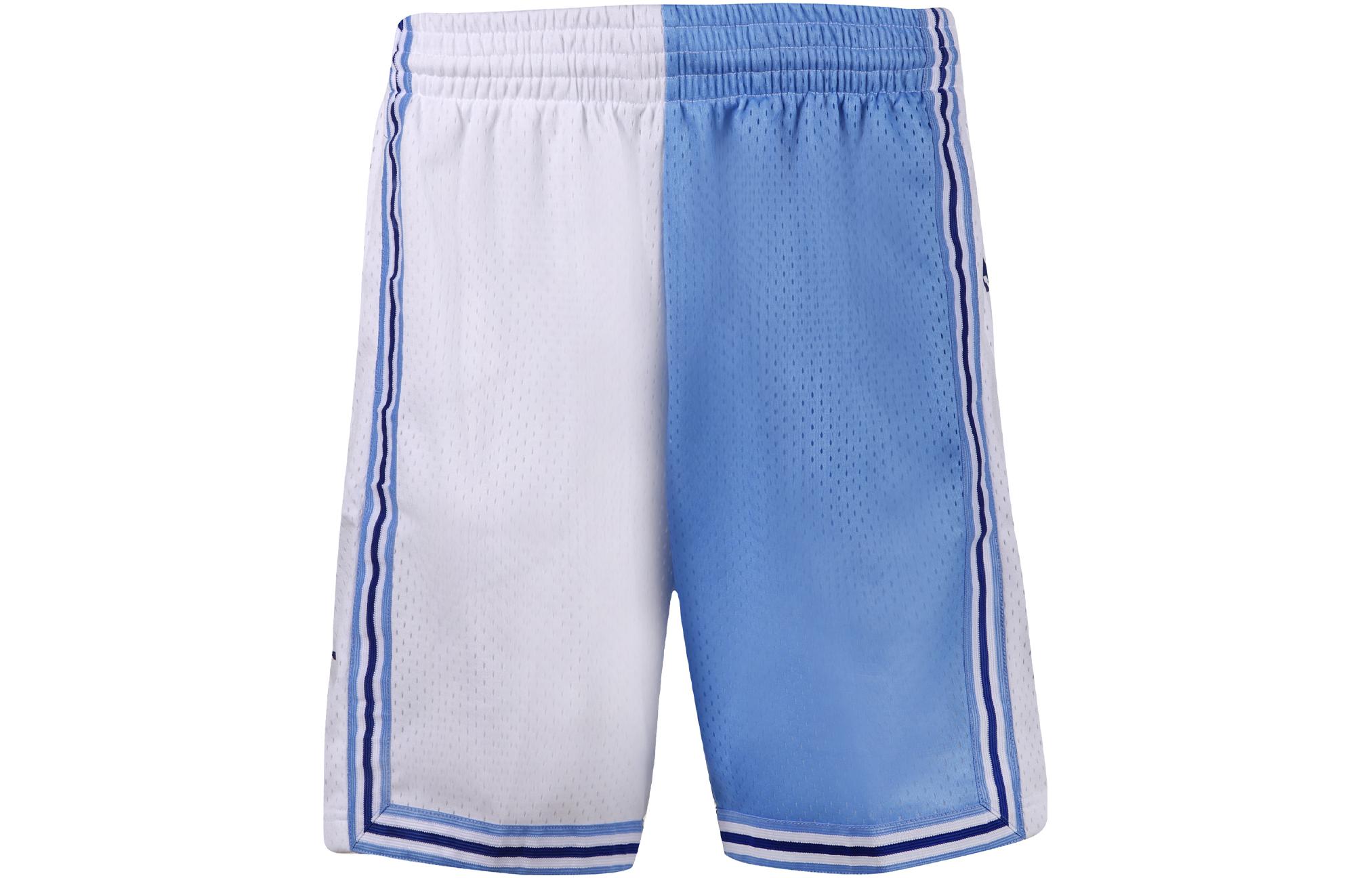 

Повседневные шорты мужские синие с белой надписью Mitchell Ness, сине-белые