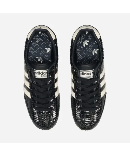 Унисекс кожаные кроссовки с двойной строчкой adidas Originals JAPAN чёрные — фото 2