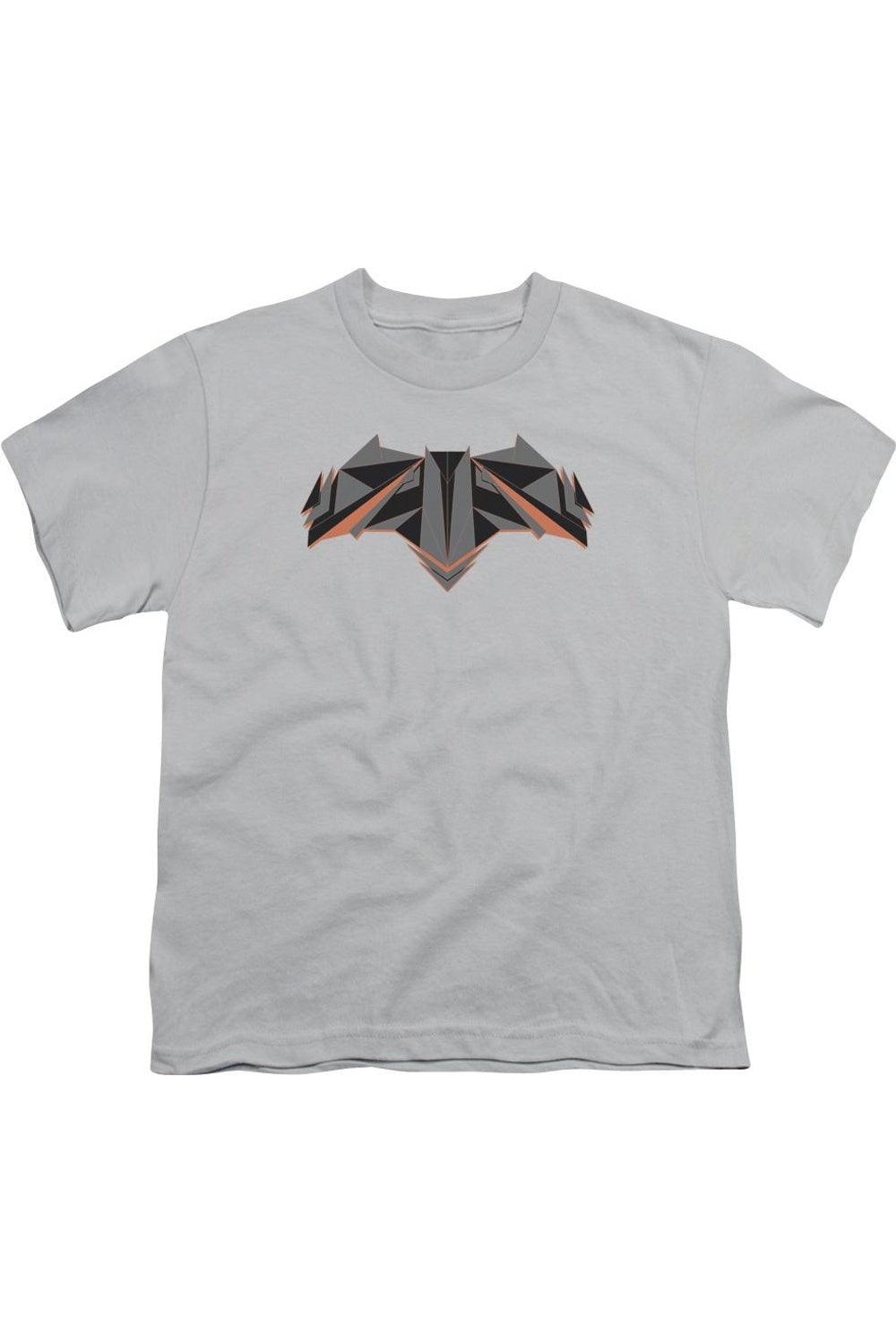 

Футболка с коротким рукавом для детей с логотипом Batman против Superman Gildan, серебряный