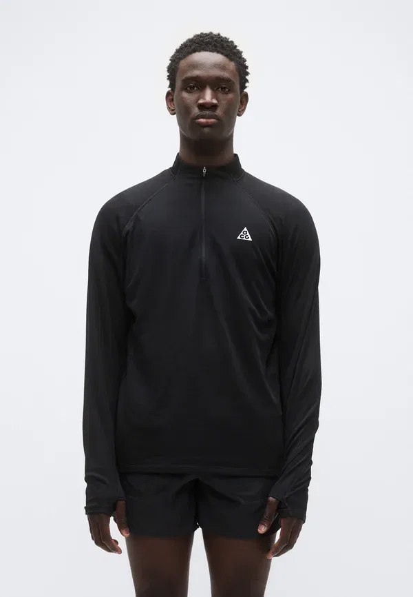 Трейловая флисовая кофта с длинным рукавом Nike Acg, черный/вершинный белый