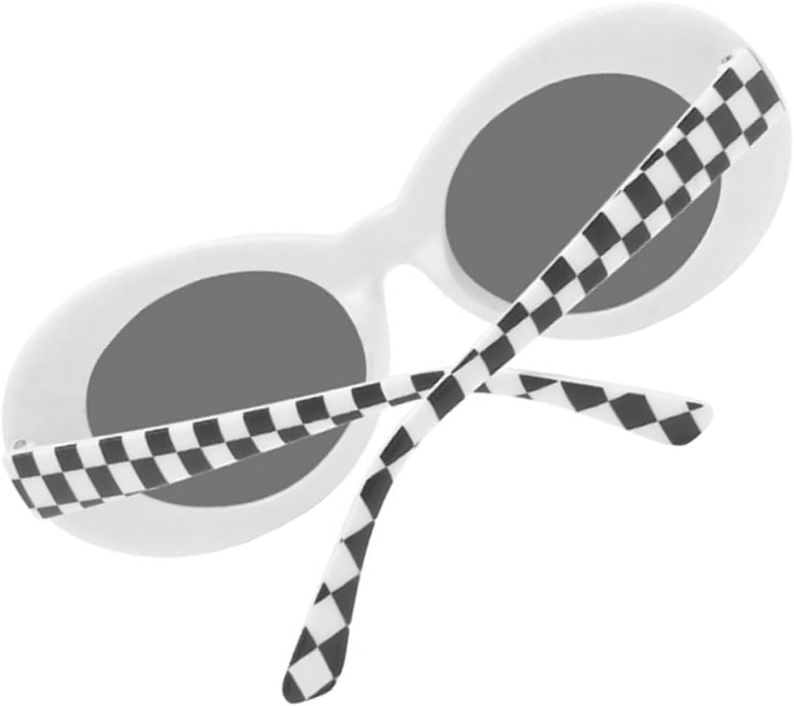 

Овальные солнцезащитные очки для женщин в винтажном стиле с клетчатой ​​оправой и защитой от УФ-излучения. Стильные очки для путешествий и отдыха на природе летом ORFOFE, Multi -Product Info:sunglasses -Size: 14