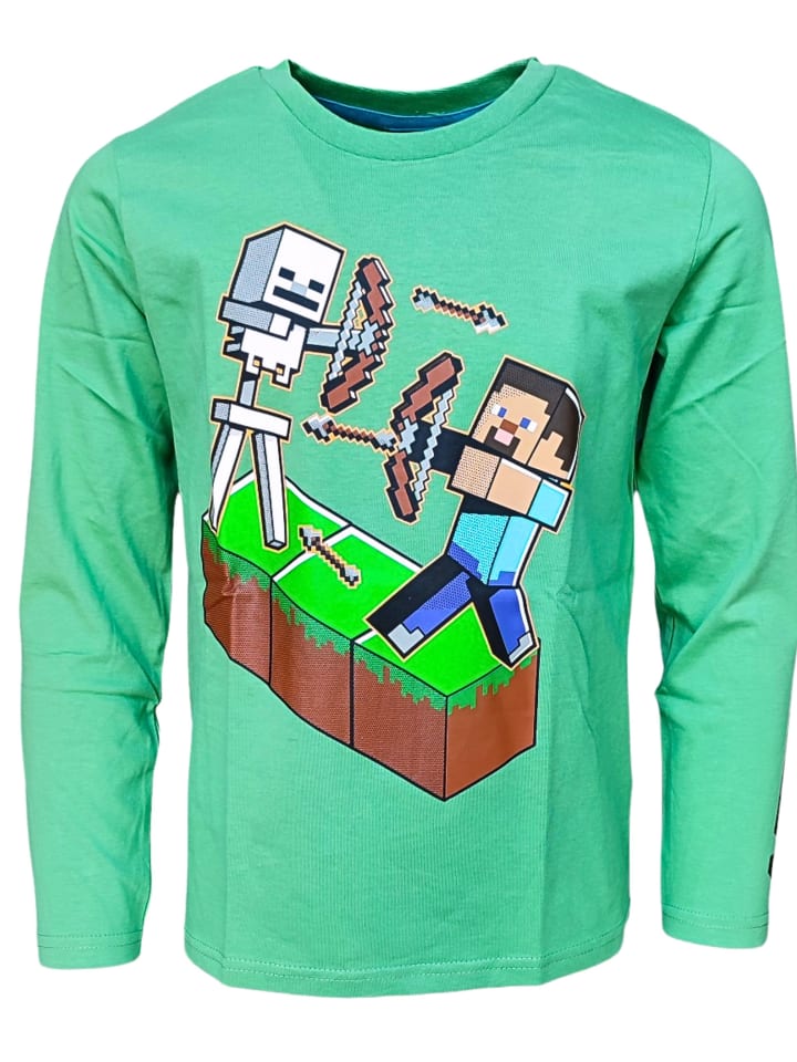 

Рубашка с длинным рукавом Minecraft, зеленый