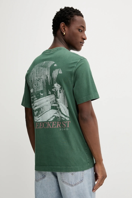 

Хлопковая футболка Abercrombie & Fitch, зеленый