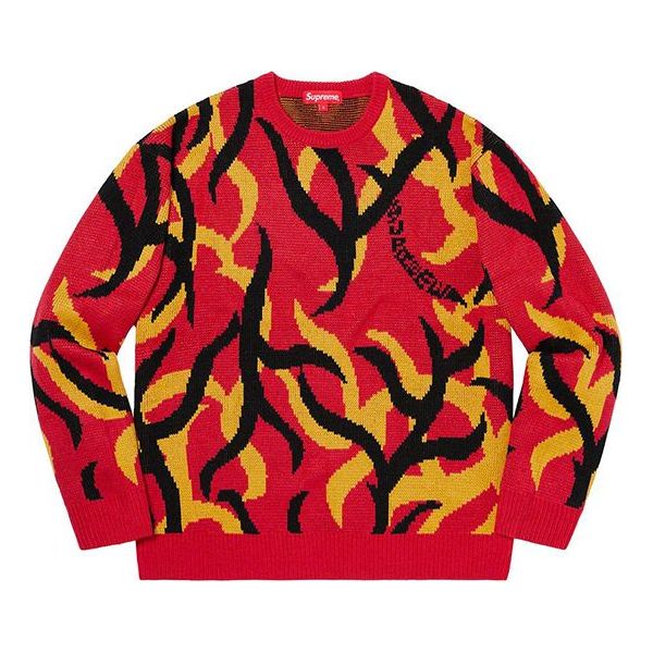 

Свитер Supreme FW19 Week 2 Tribal Camo Sweater Unisex Red SUP-FW19-275, красный
