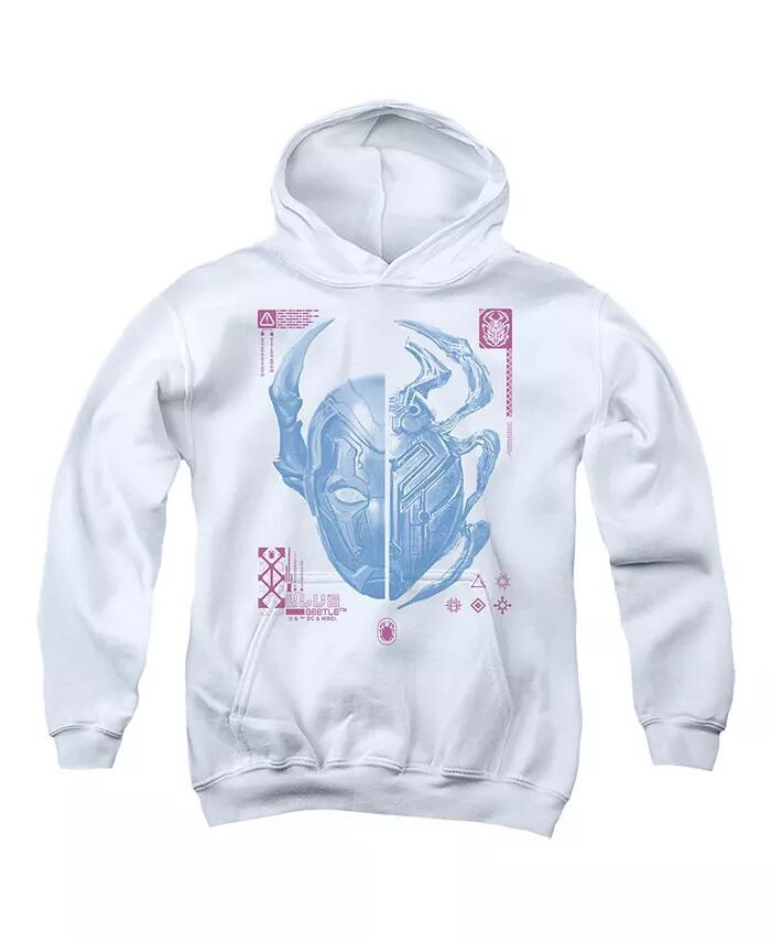 

Толстовка с капюшоном Split Beetle для мальчиков и подростков Blue Beetle, белый