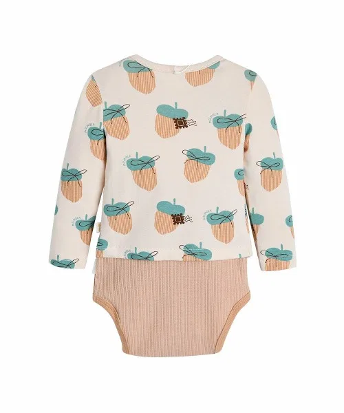 Ромпер с шапочкой Bamboo Cotton moimoln, 58% хлопок, 38% модал, мята — фото 3