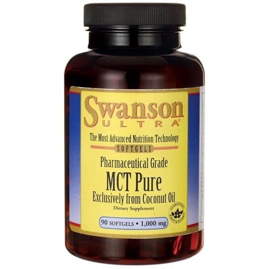 

Swanson, Pharmaceutical Grade Mct Pure исключительно из кокосового масла, 1000 мг, 90 капсул