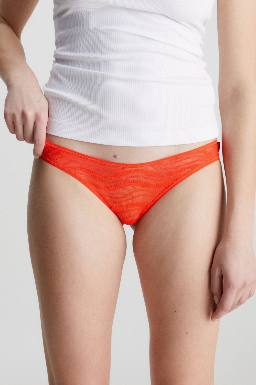 

Бикини с кружевной отделкой Calvin Klein, красный