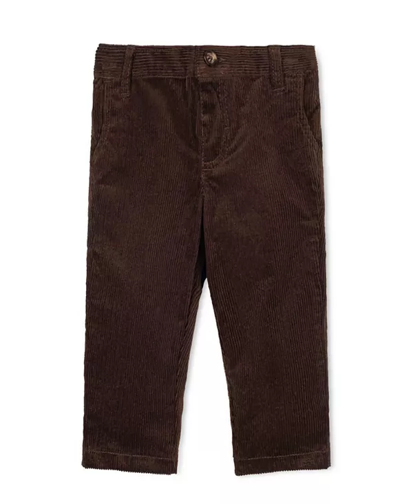 

Детские брюки из органического эластичного вельвета для мальчиков. Hope & Henry, коричневый