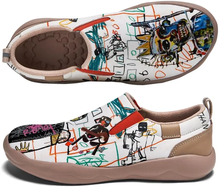 Мокасины мужские с принтом Basquiat Pattern-08 Solepulse — фото 3
