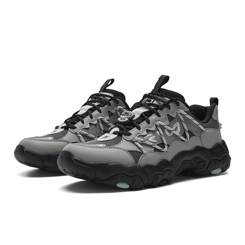 FILA Кроссовки мужские FLUID 6 с амортизацией, устойчивые к истиранию, с полным покрытием, легкие, низкие, массивные, песочный теплый серый — фото 4