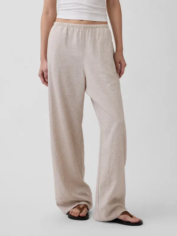 Брюки на завязках Gap, flax linen, лён