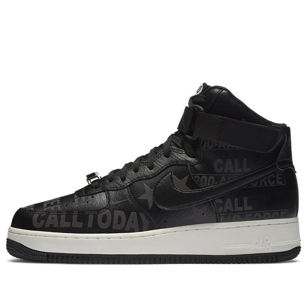 

Кроссовки air force 1 high '07 premium 'toll free pack - black' Nike, черный