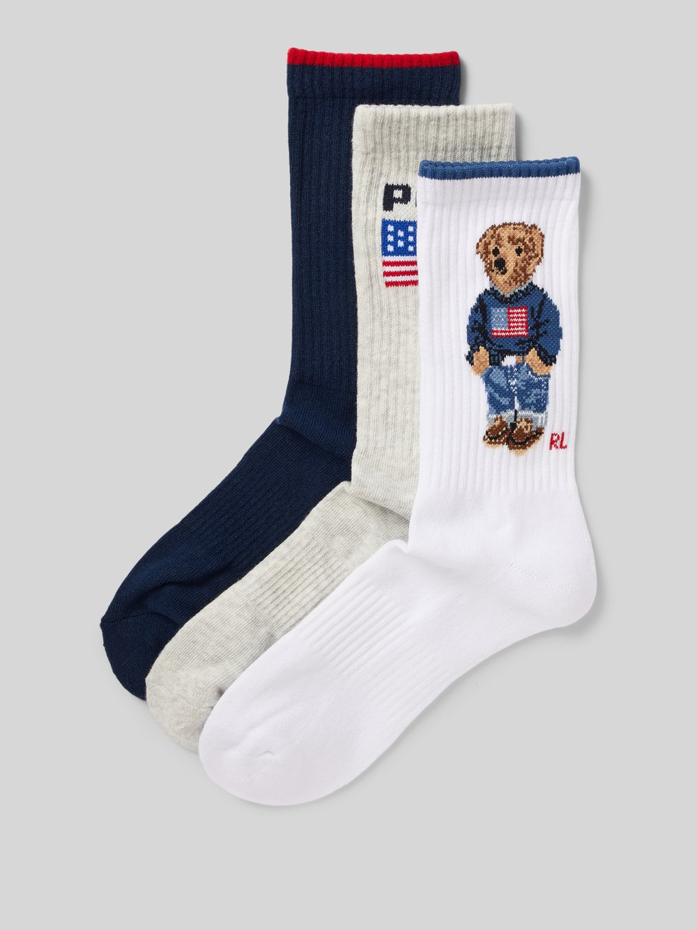 

Носки с этикеткой в ​​упаковке по 3 шт Polo Ralph Lauren