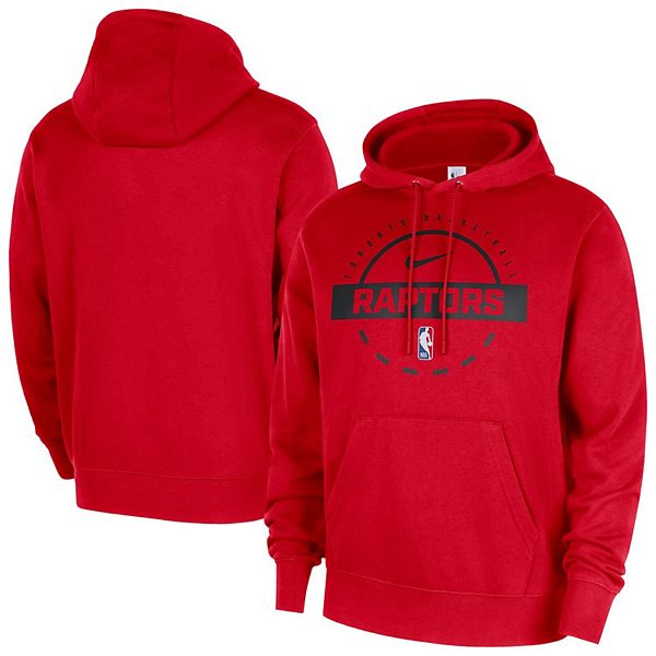 Мужской красный свитшот Toronto Raptors 2025/26 Authentic Practice Club Pullover Hoodie Nike — фото 2