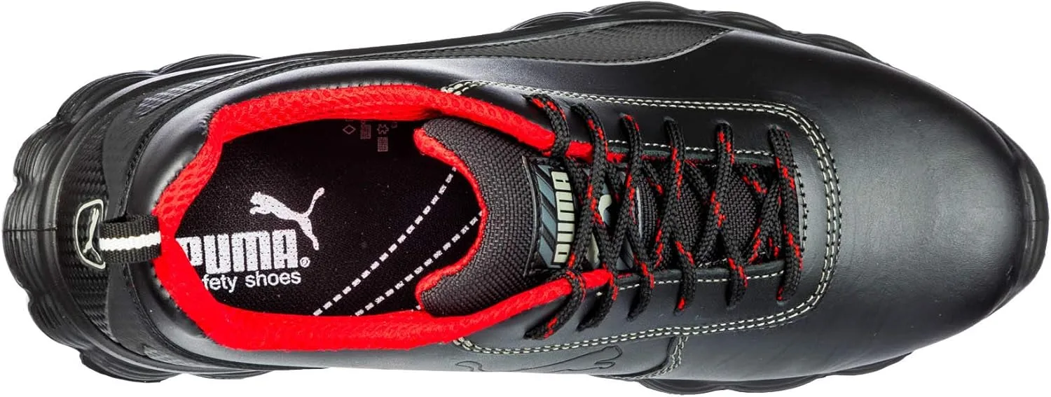 Мужские рабочие ботинки PUMA Safety Condor Low, защитная обувь, стальные защитные носки S3 ESD SRC, защита от электроники, неустойчивая подошва, белый/черный/красный — фото 3