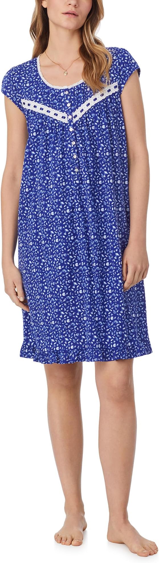 

Ночная рубашка Eileen West Short Cap Sleeve Nightgown, цвет Navy Ground Shells