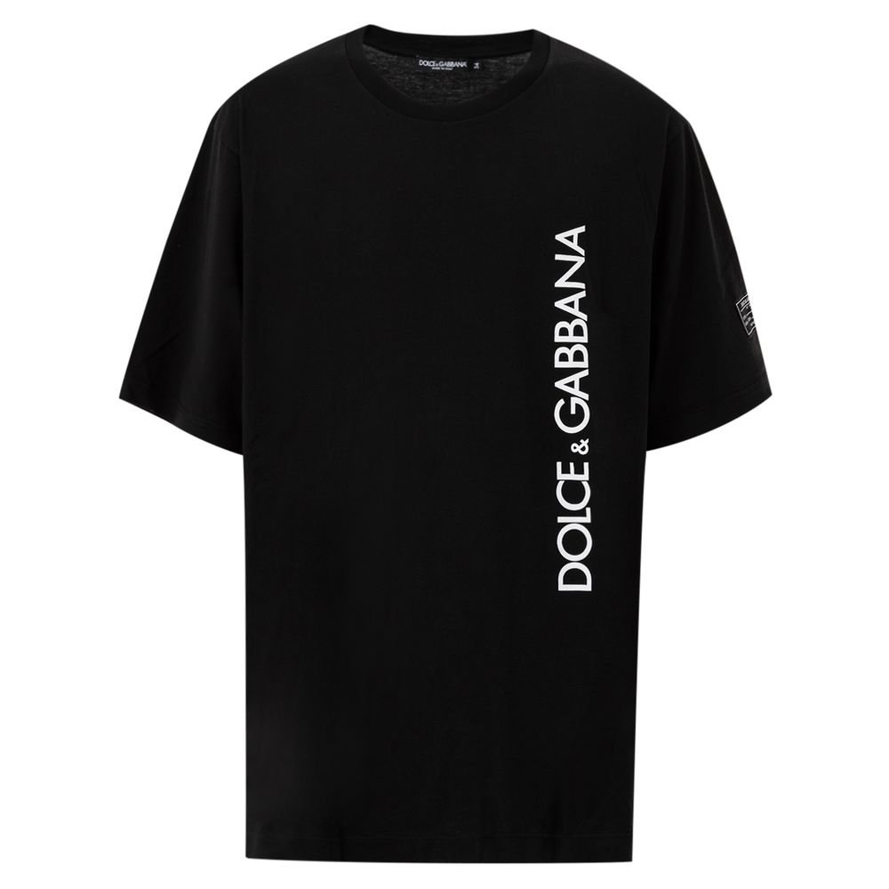 

Черная хлопковая футболка Dolce & Gabbana