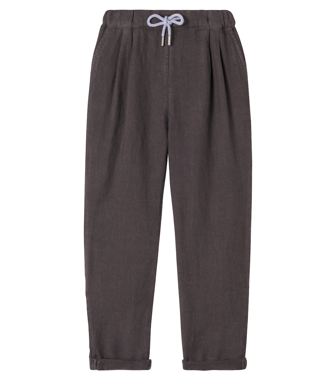 

Льняные зауженные брюки Brunello Cucinelli Kids, Caffe