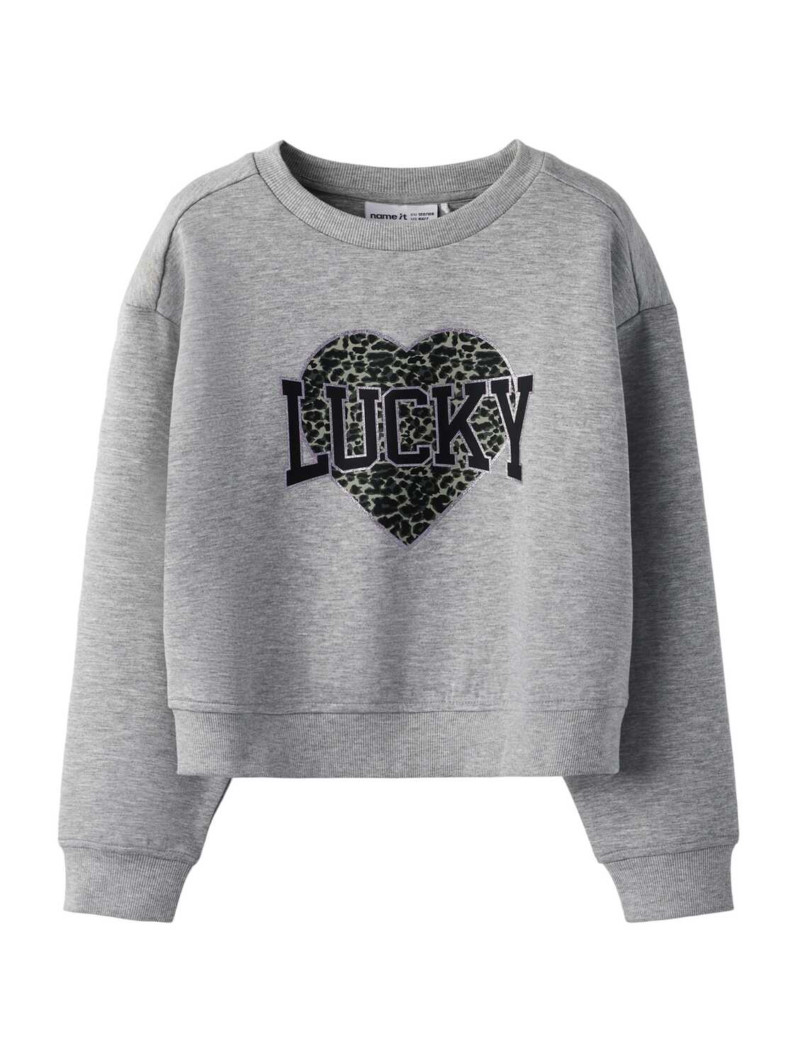 

NAME IT Свитшот 'NKFBima' в цвете гридж, крапчатый серый