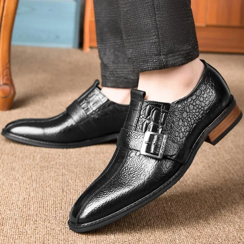 Лоферы кожаные Men's Slip-On Loafers, Black KswyyuwxgqI — фото 2