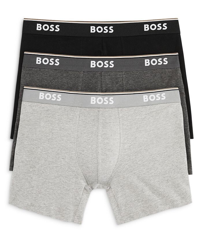 

Трусики-боксеры из хлопковой смеси BOSS Power, 3 шт, серый