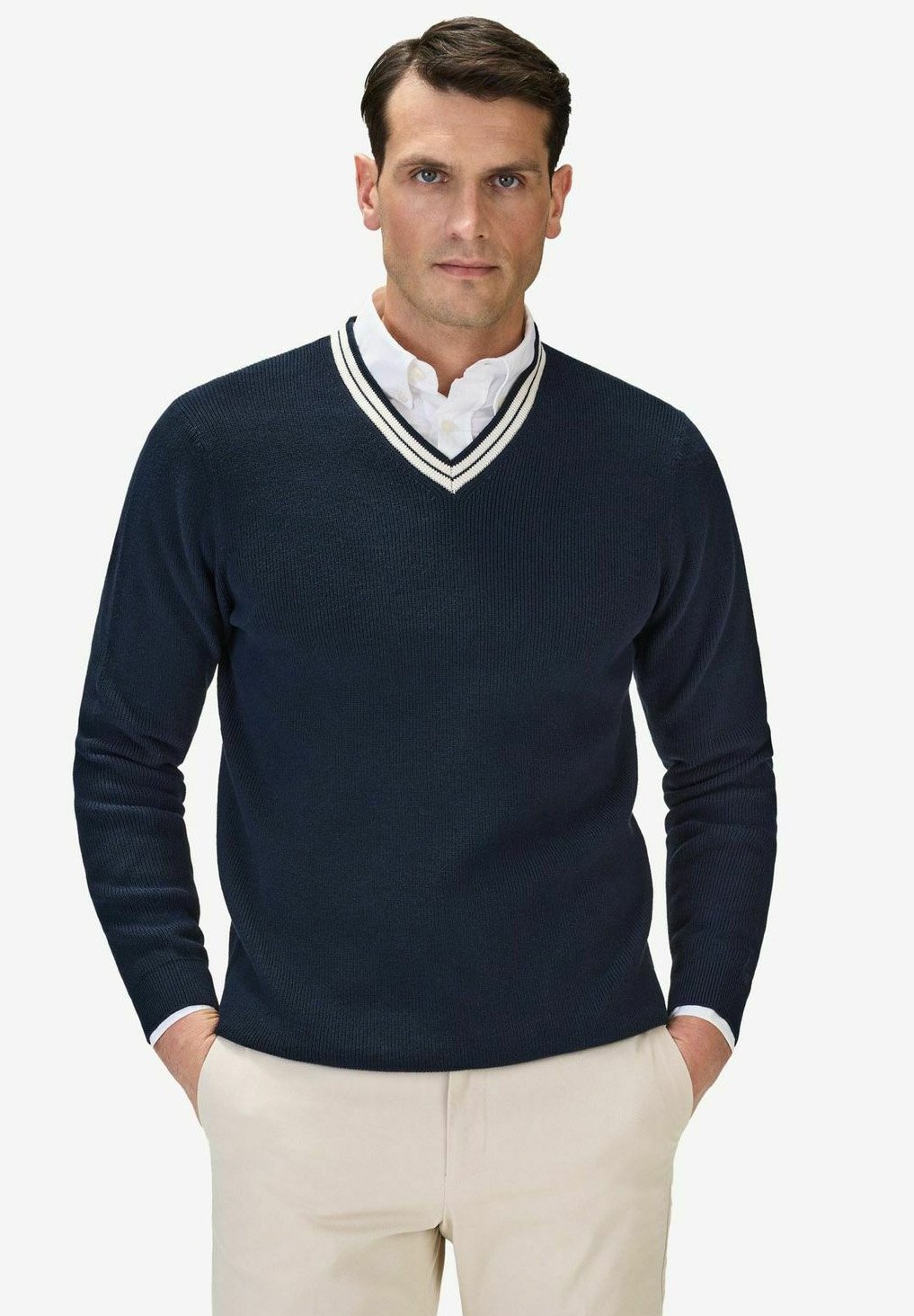 

Джемпер VITO V-NECK John Henric, синий