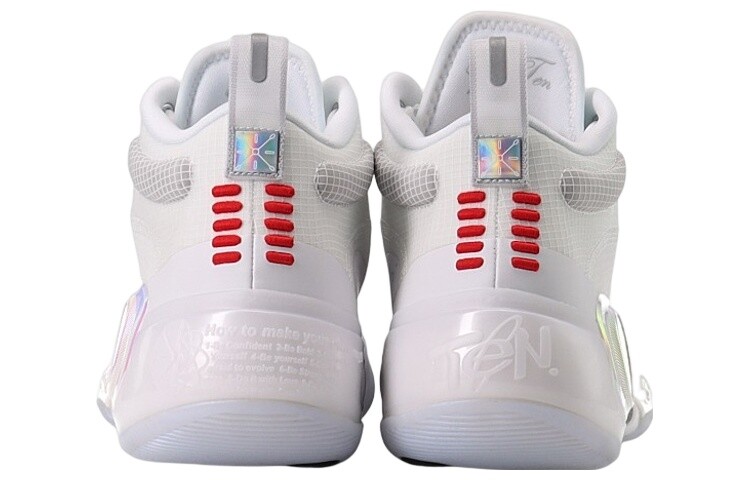 Кроссовки Li Ning Wow 10 Basketball ABAS075-2, белый/голубой — фото 4