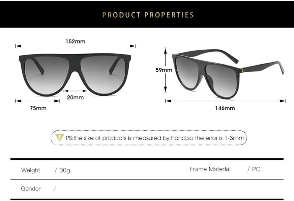

Роскошные женские солнцезащитные очки в стиле ретро-винтаж, с плоской верхней частью, увеличенного размера, с защитой от ультрафиолета UV400 HVTVTLA, Clear