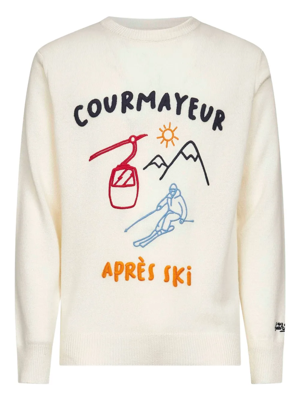 

Шерстяной свитер с вышивкой MC2 SAINT BARTH, нейтральный