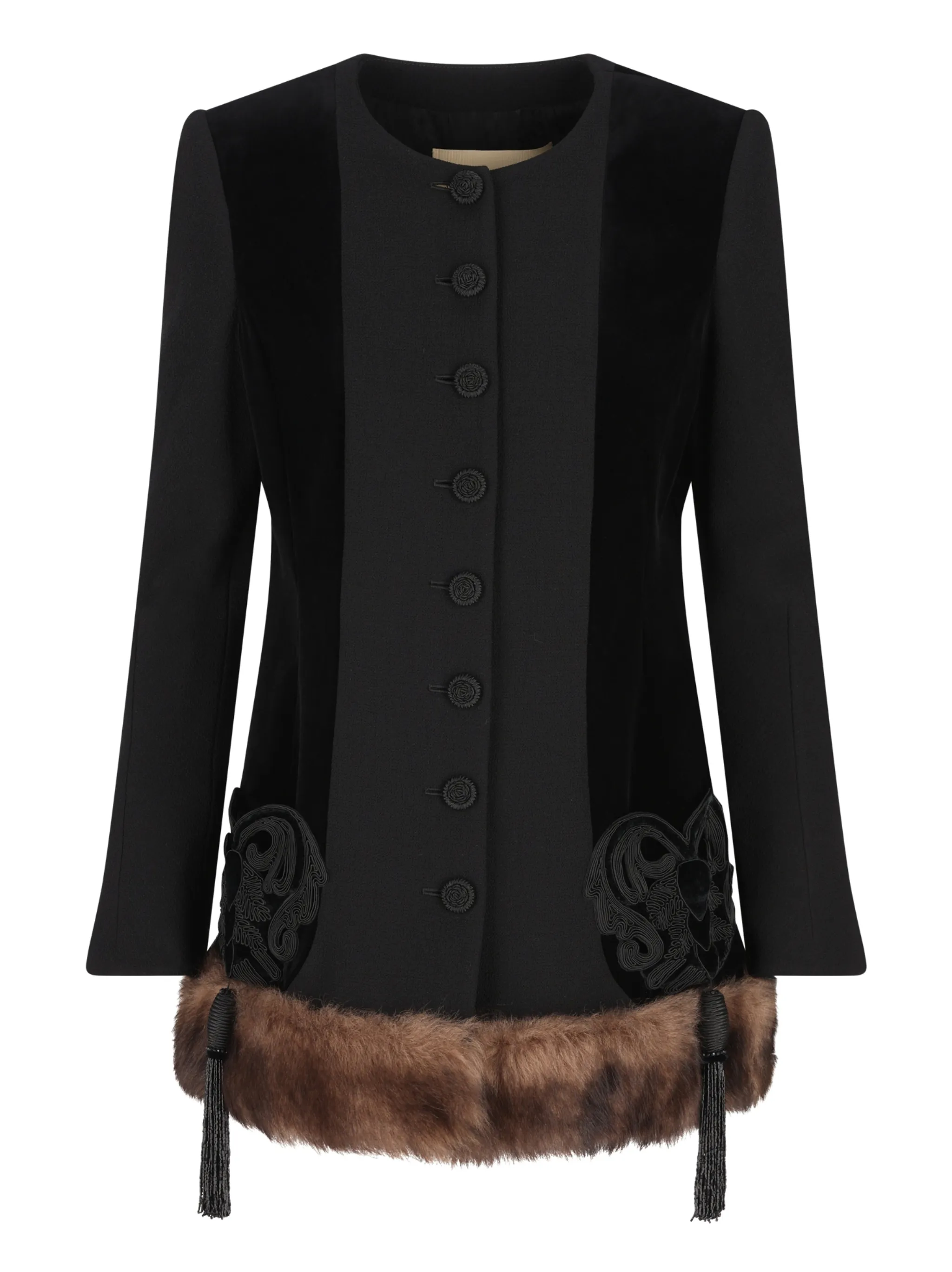 

Платье со вставками Valentino Garavani, черный