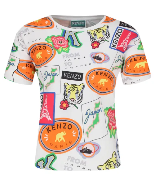 

Футболка Regular fit Kenzo Kids, белый
