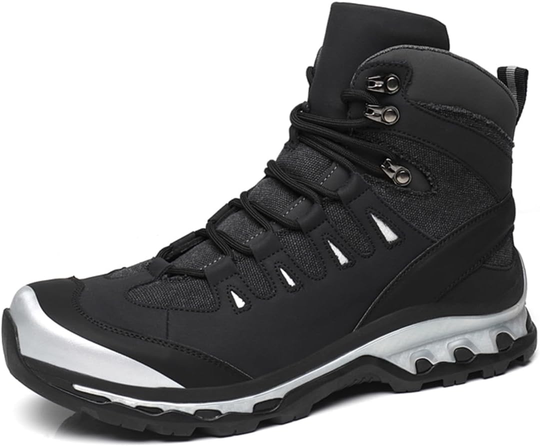 

Мужские походные ботинки ZHOUPULP, уличные, противоскользящие, водонепроницаемые, ботинки на щиколотку, для трекинга, кемпинга и прогулок, модели средней высоты, черный