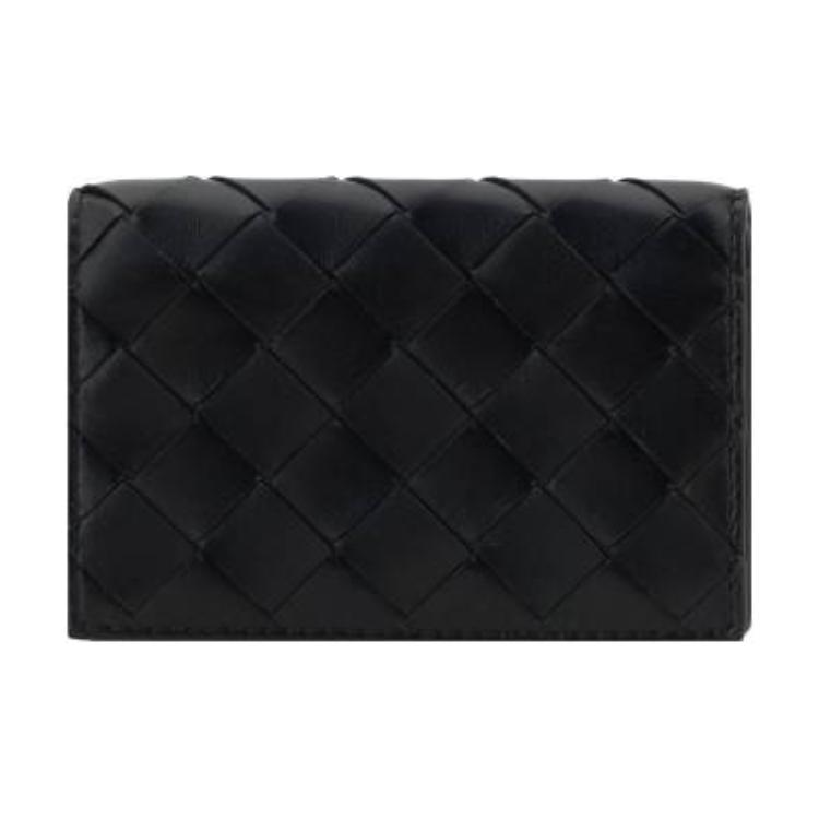 Bottega Veneta Женский картхолдер из ягненка черный — фото 2