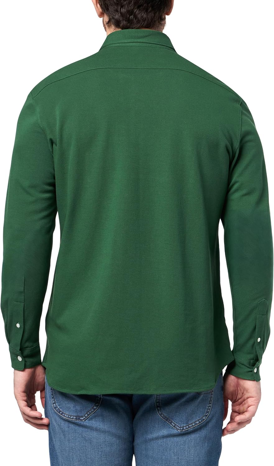 Мужская рубашка Lacoste Slim Fit из хлопкового пике, Green — фото 2
