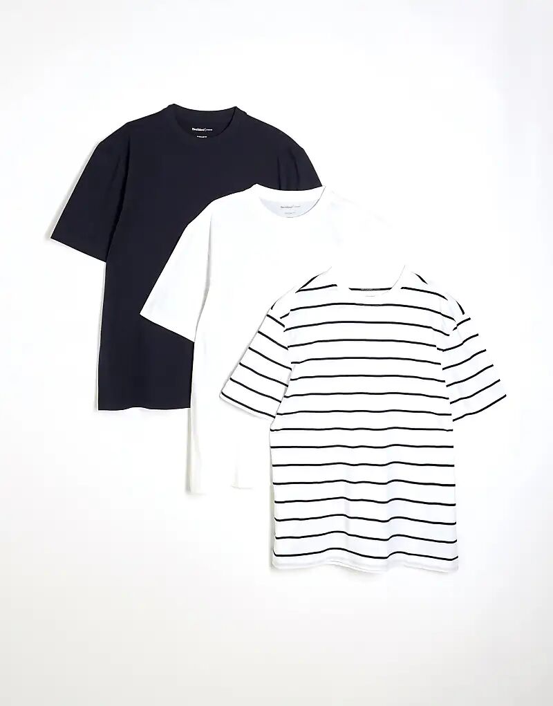 

Футболки Slim Fit, 3 шт. в упаковке, разноцветные River Island
