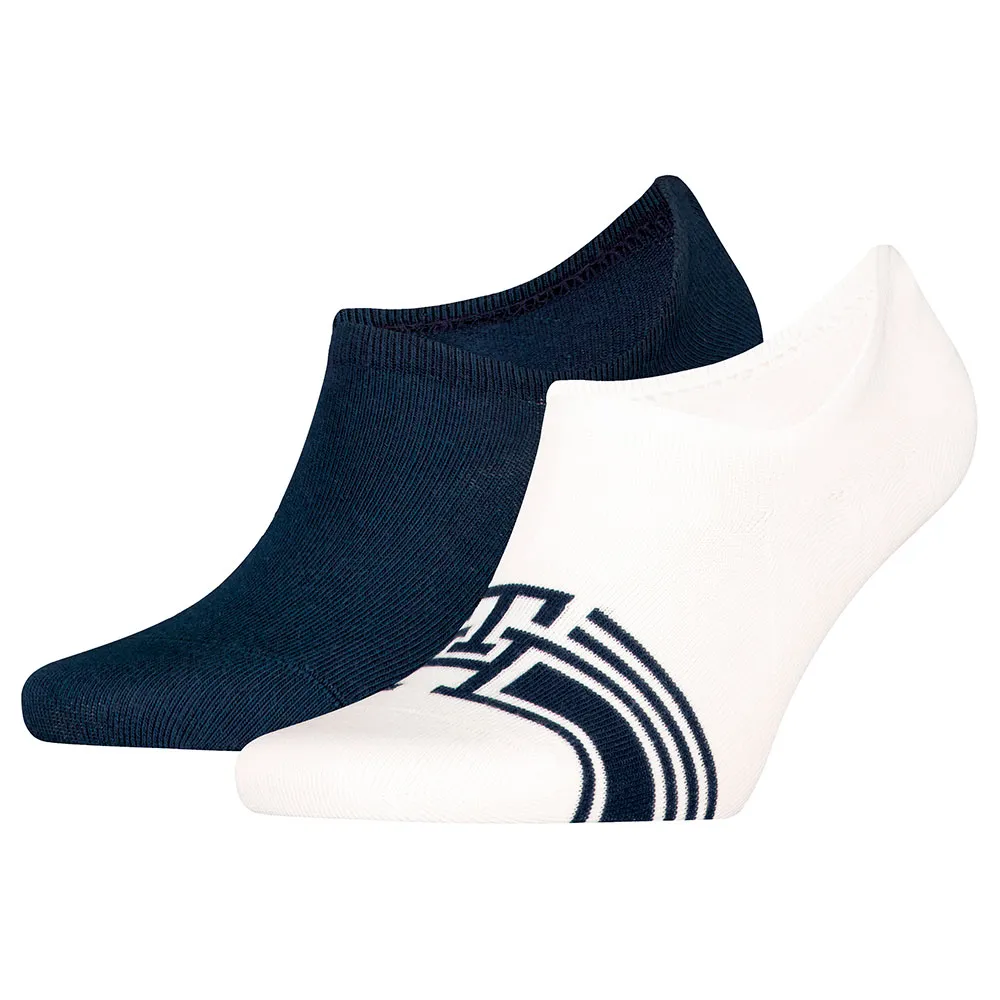 

Носки 2 шт Tommy Hilfiger Footie Hc Monogram Stripe no show, белый