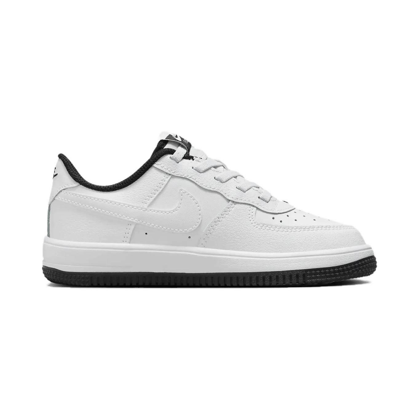 Force 1 Low LV8 EasyOn Детские скейтбординговые кроссовки для дошкольников Nike, черно-белые — фото 2