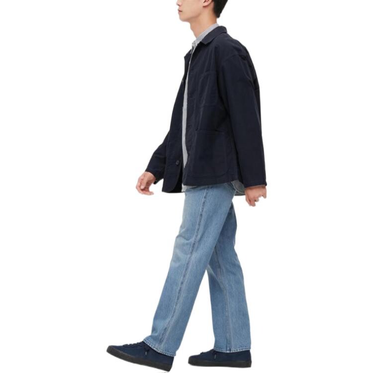 Джинсы мужские Powder Blue Uniqlo, розовый/голубой — фото 2