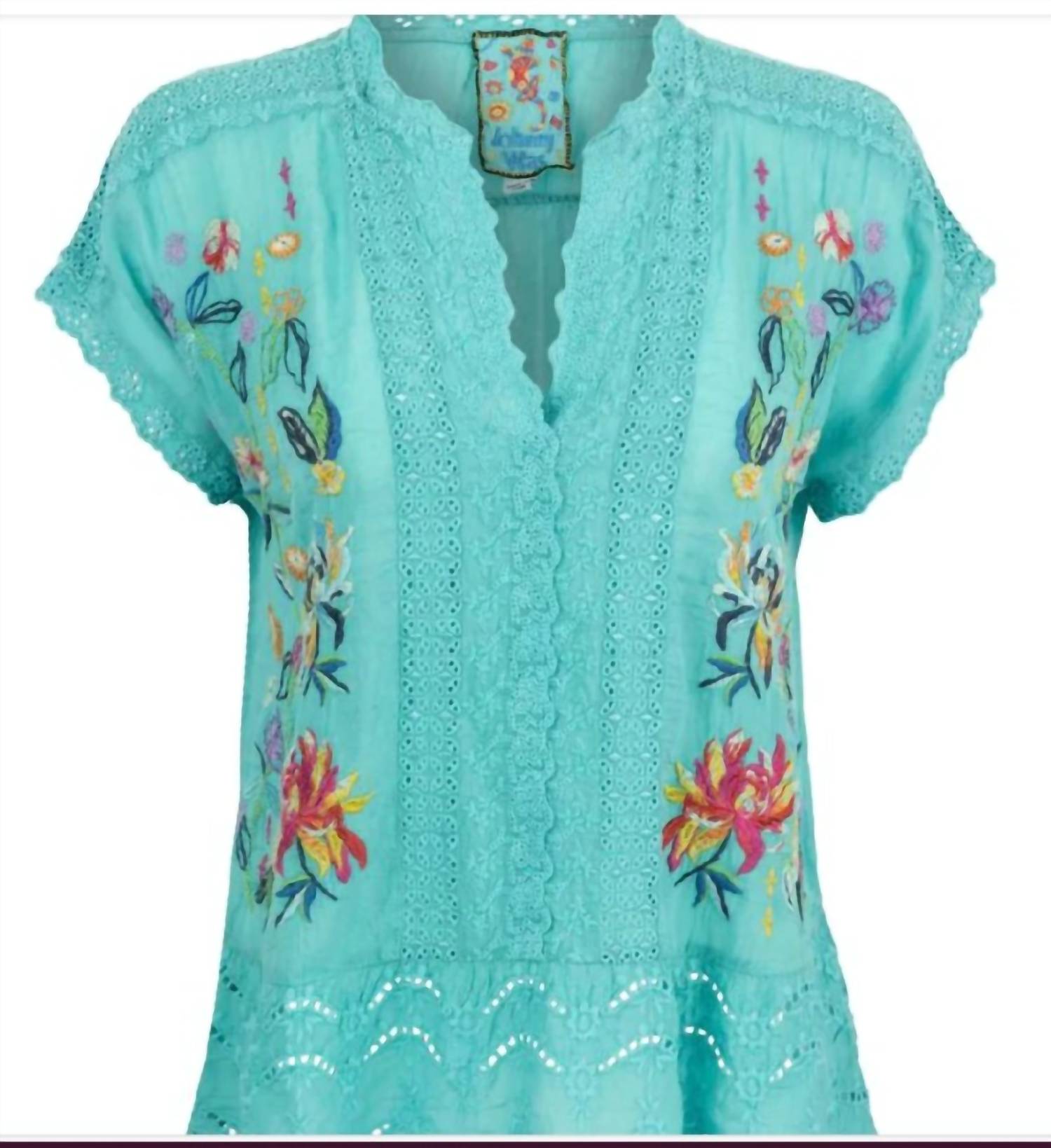 

Аква Блузка Astrud Johnny Was, Aqua