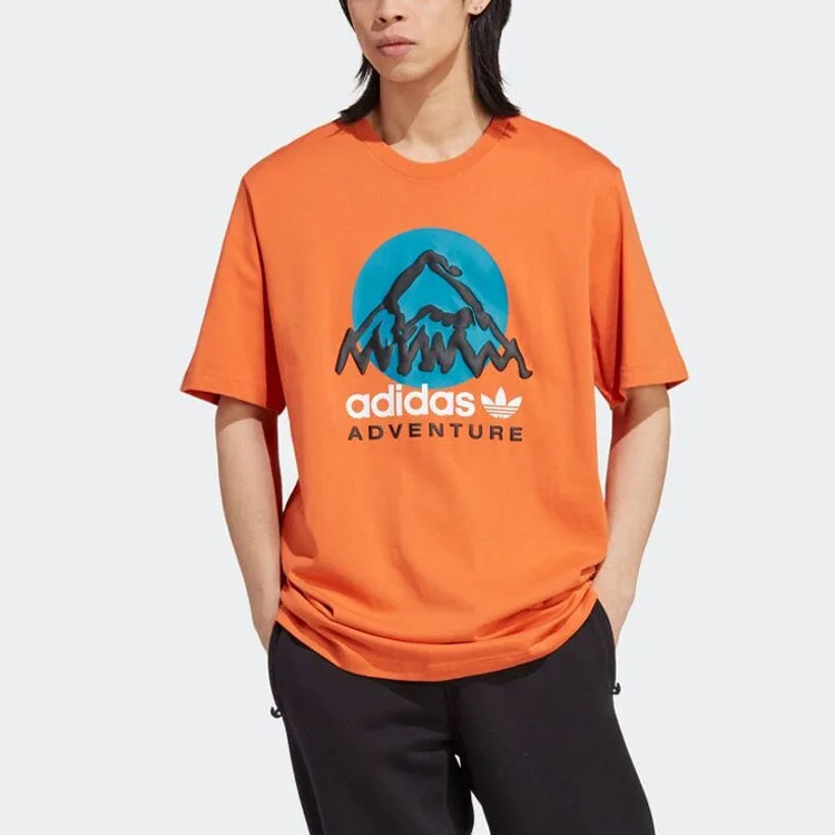 Футболка Adidas Adventure Mountain 'Earth Day' Adidas Originals, Craft Orange — фото 4