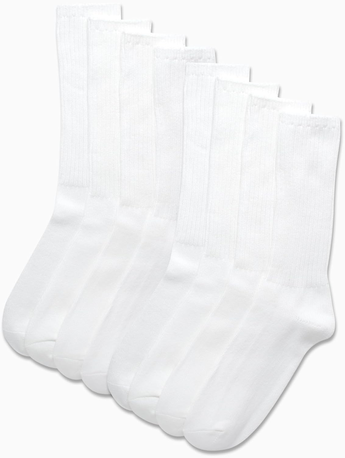 Мужские носки Calvin Klein Crew Socks - 8 пар легких спортивных носков из хлопковой смеси длиной до щиколотки для мужчин (размеры 7-12), Premium White — фото 2